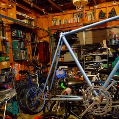 Bicycle removal seattle parts broken down in shed