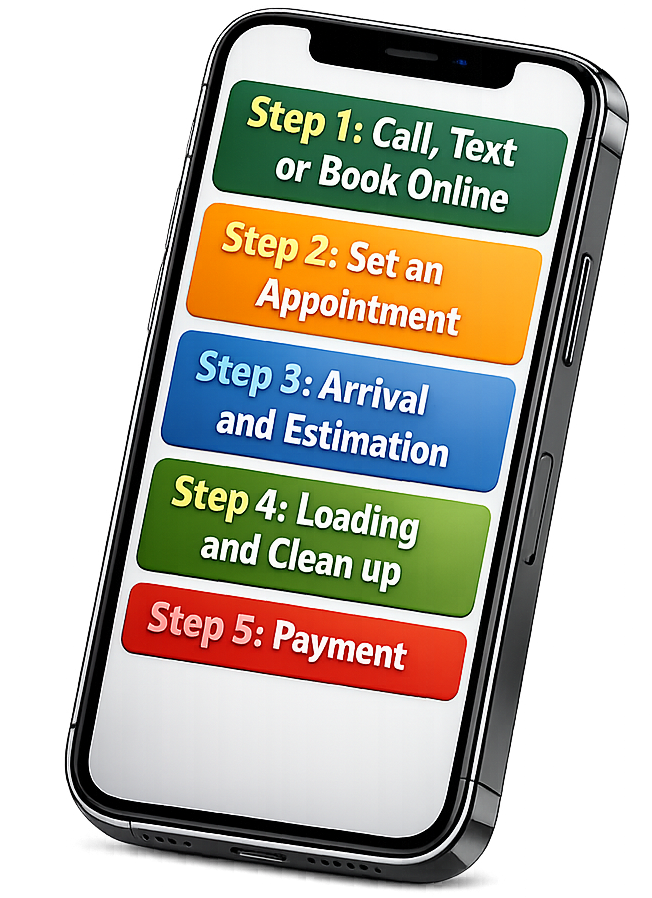 Action Junk Hauling steps to schedule junk removal appointment