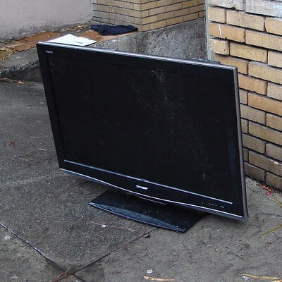 Used TV on side of road