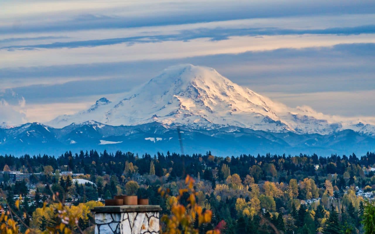 Downtown city center of Bellevue WA