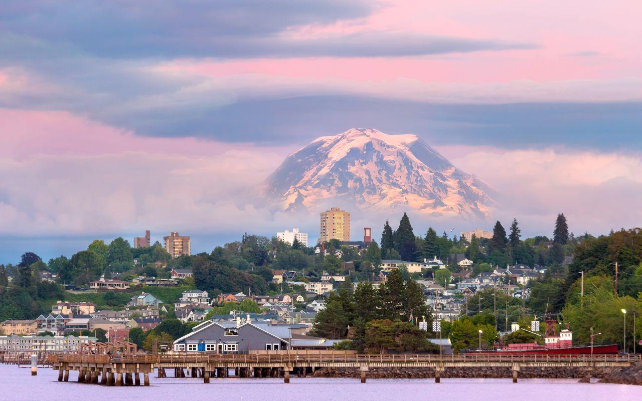 Downtown city center of Bellevue WA